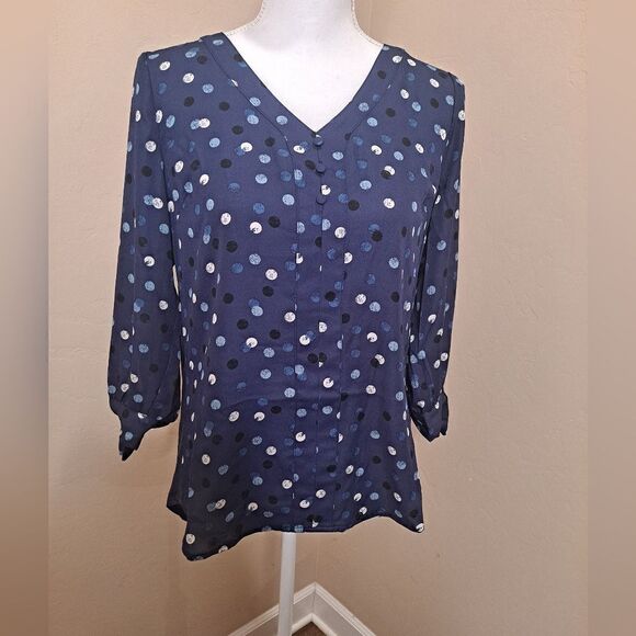 Fortune & Ivy Collyn Mixed Material Blouse from Stitch Fix NWOT - Picture 1 of 4